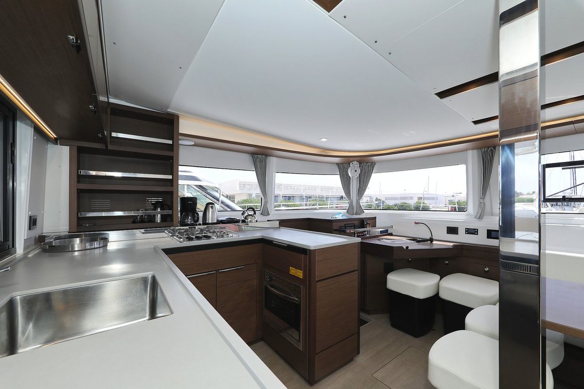 Galley of Panos, a Lagoon 46 catamaran at Općina Sukošan, Croatia