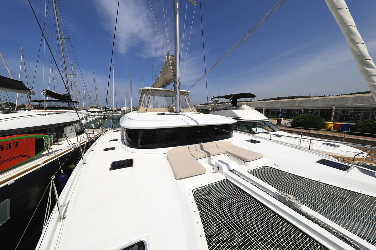 Deck of Panos, a Lagoon 46 catamaran at Općina Sukošan, Croatia