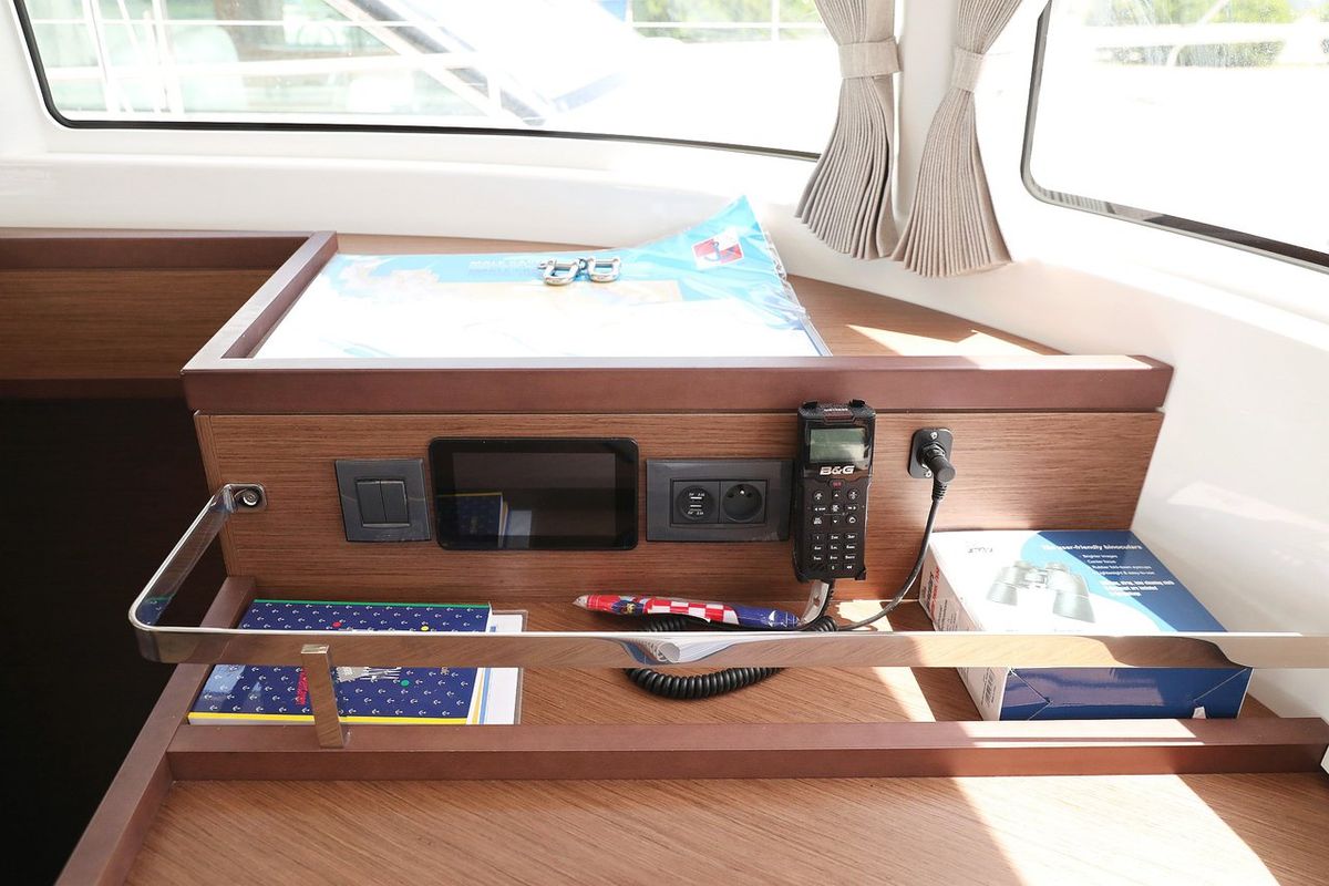Cockpit of Panos, a Lagoon 46 catamaran at Općina Sukošan, Croatia