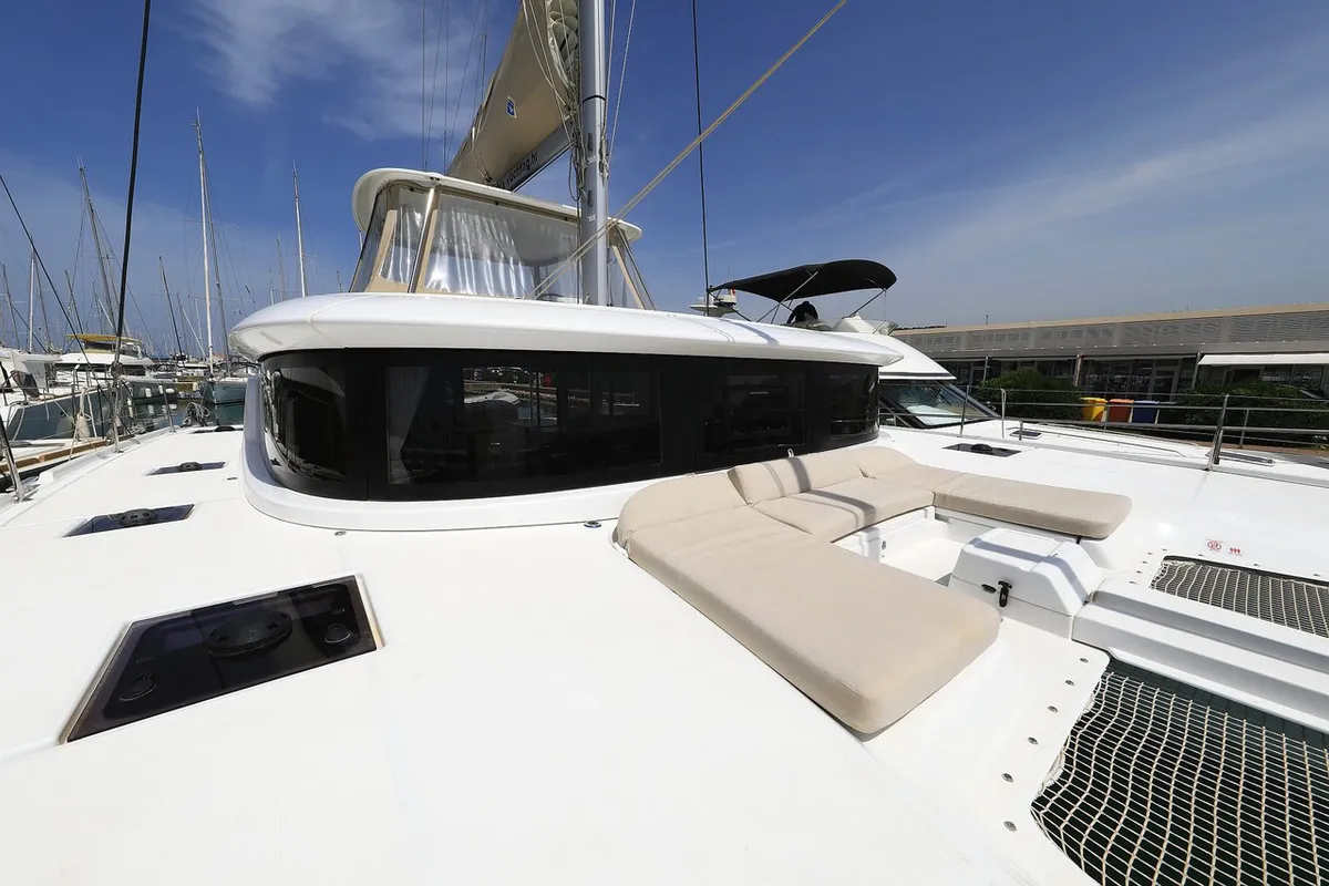 Deck of Panos, a Lagoon 46 catamaran at Općina Sukošan, Croatia