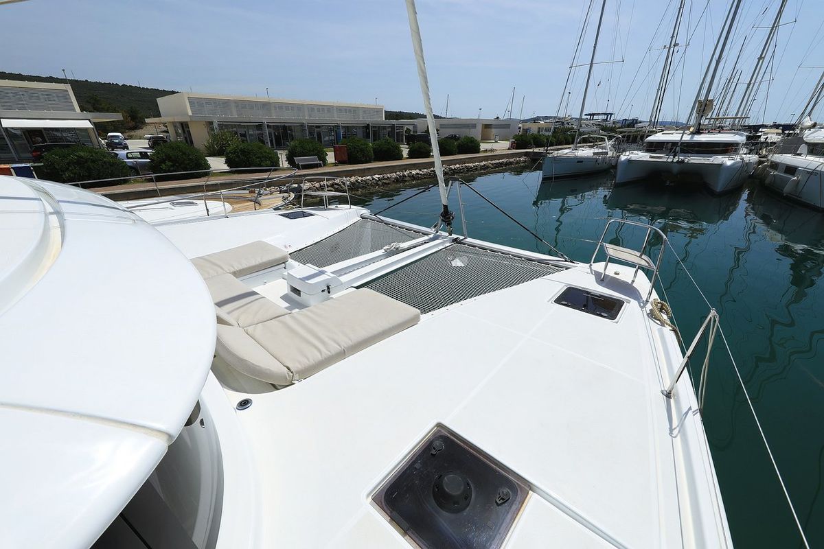 Deck of Panos, a Lagoon 46 catamaran at Općina Sukošan, Croatia