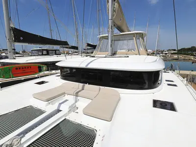 Deck of Panos, a Lagoon 46 catamaran at Općina Sukošan, Croatia