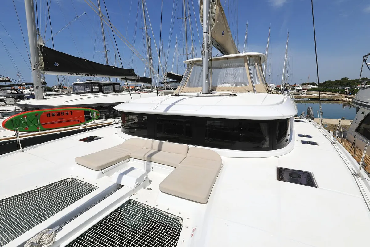 Deck of Panos, a Lagoon 46 catamaran at Općina Sukošan, Croatia