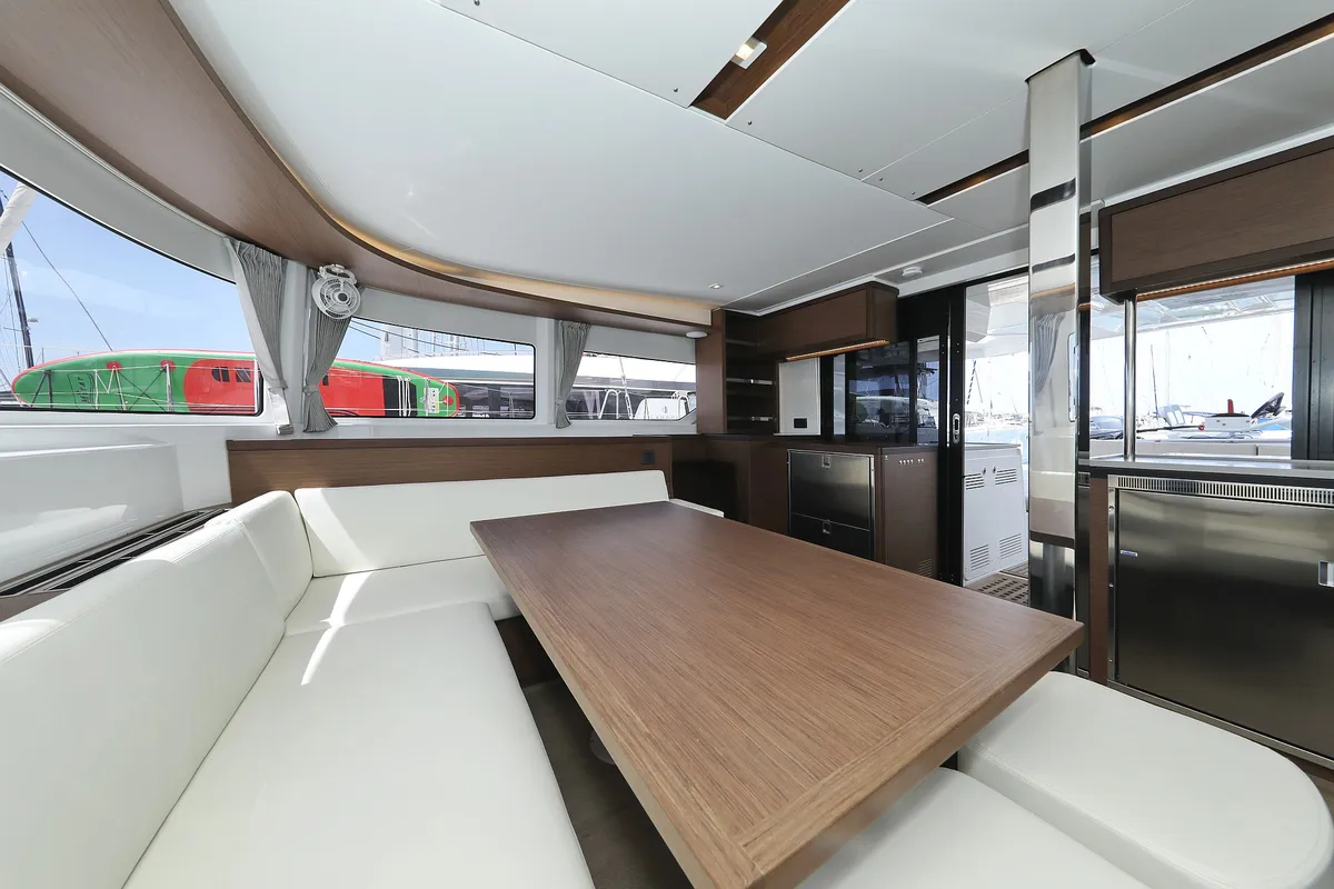 Salon of Panos, a Lagoon 46 catamaran at Općina Sukošan, Croatia