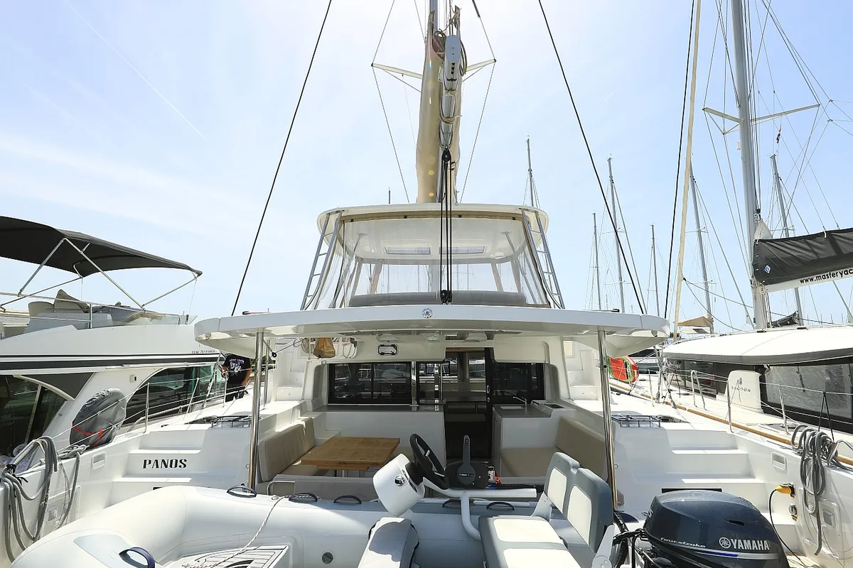 Exterior view of Panos, a Lagoon 46 catamaran at Općina Sukošan, Croatia