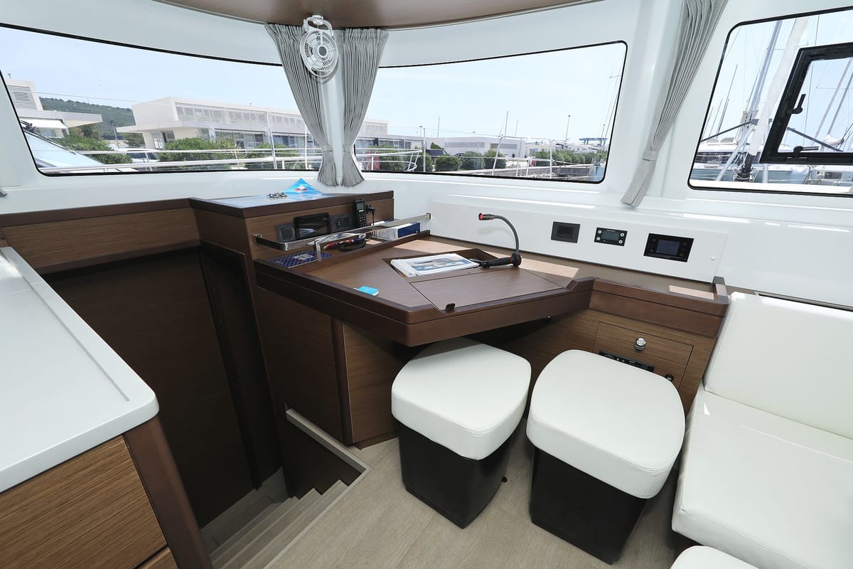 Cockpit of Panos, a Lagoon 46 catamaran at Općina Sukošan, Croatia