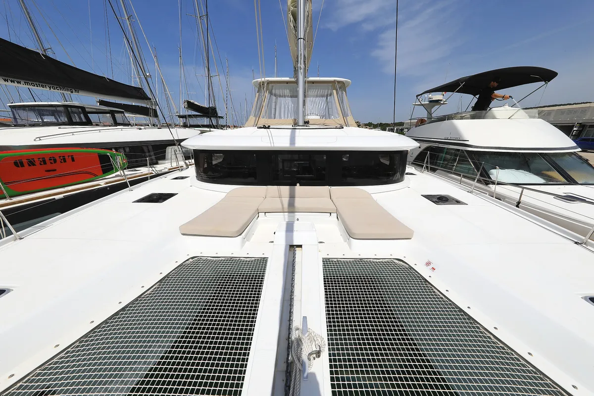 Exterior view of Panos, a Lagoon 46 catamaran at Općina Sukošan, Croatia