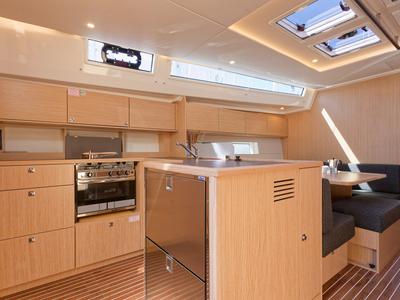 Galley of Mathilda, a Bavaria C50 Style sailboat at Grad Kaštela, Croatia