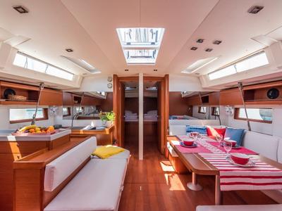 Salon of True Wind, a Beneteau Oceanis 51.1 sailboat at Split, Croatia