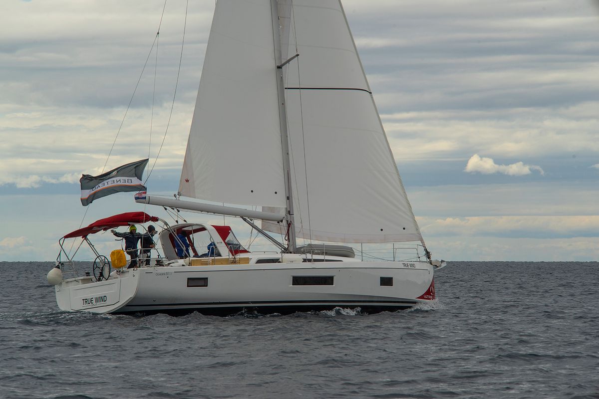 Exterior view of True Wind, a Beneteau Oceanis 51.1 sailboat at Split, Croatia