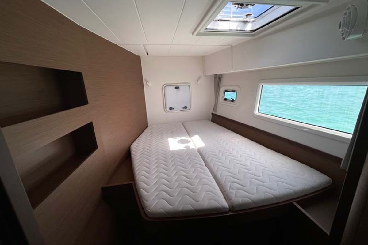 Cabin on Day Elli, a Lagoon 42 catamaran at Felanitx, Spain