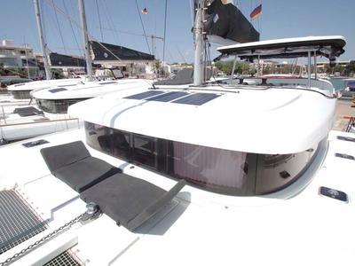 Deck of Day Elli, a Lagoon 42 catamaran at Felanitx, Spain