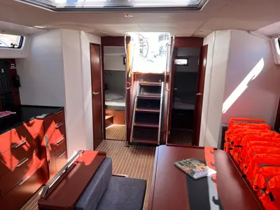 Salon of Riesling, a Hanse Yachts Hanse 460 sailboat at Seget Donji, Croatia