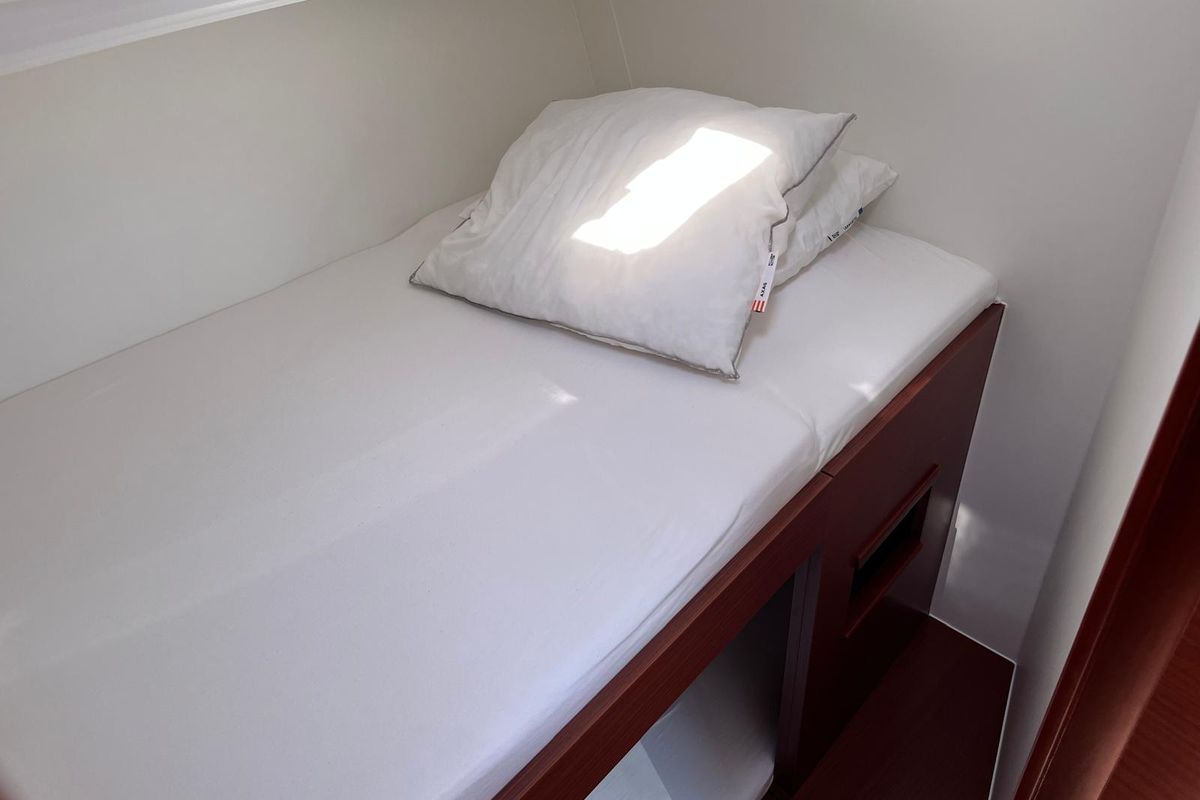 Cabin on Riesling, a Hanse Yachts Hanse 460 sailboat at Seget Donji, Croatia