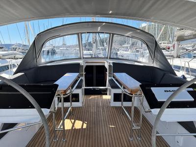 Cockpit of Riesling, a Hanse Yachts Hanse 460 sailboat at Seget Donji, Croatia