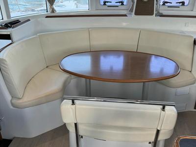 Salon of PUMA II, a Lagoon 380 catamaran at Alameda, United States