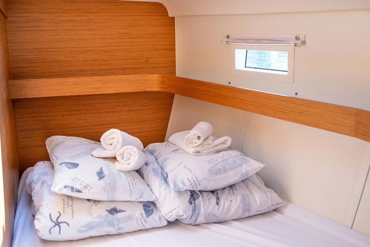 Cabin on Cupcake, a Elan Impression 50 sailboat at Grad Šibenik, Croatia