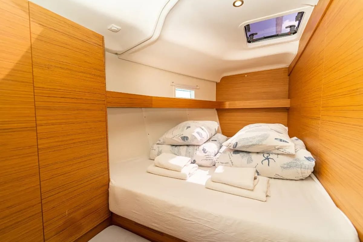 Cabin on Cupcake, a Elan Impression 50 sailboat at Grad Šibenik, Croatia