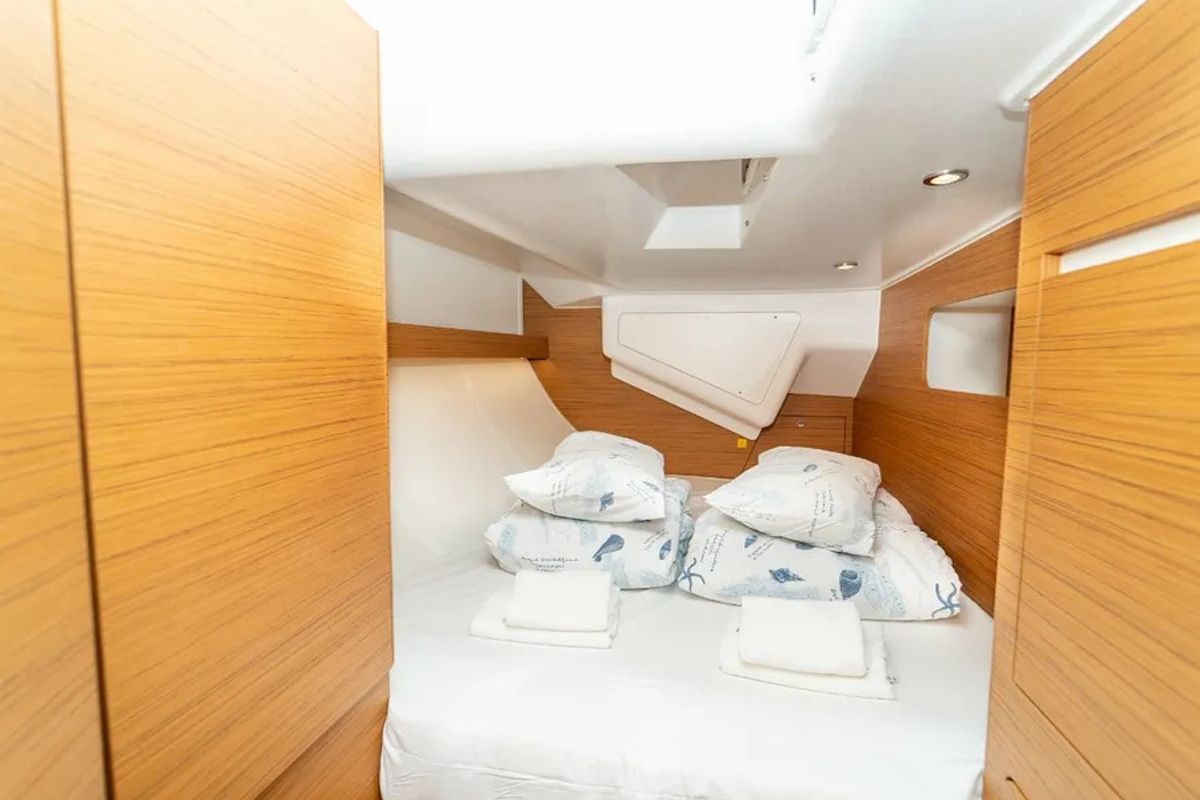 Cabin on Cupcake, a Elan Impression 50 sailboat at Grad Šibenik, Croatia