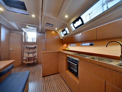 Galley of Aelia, a Bavaria Cruiser 46 sailboat at Municipal Unit of Nea Peramos, Greece