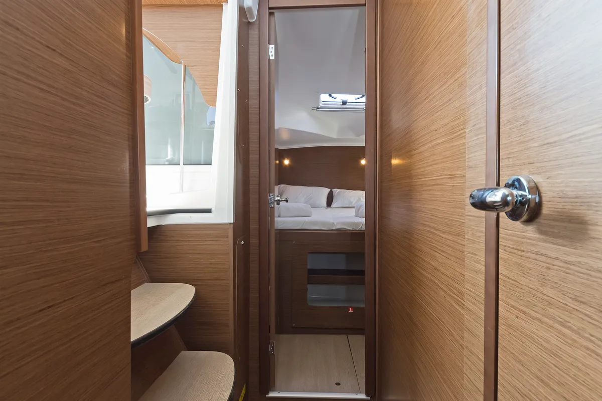 Cabin on Eleven, a Lagoon 380 catamaran at Gouvia, Greece