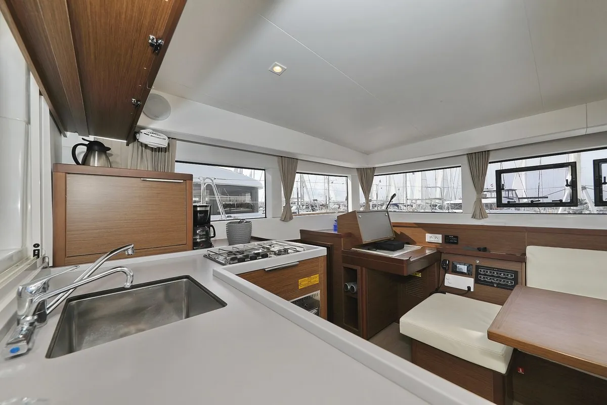 Galley of Blue Angel, a Lagoon 40 catamaran at Općina Sukošan, Croatia