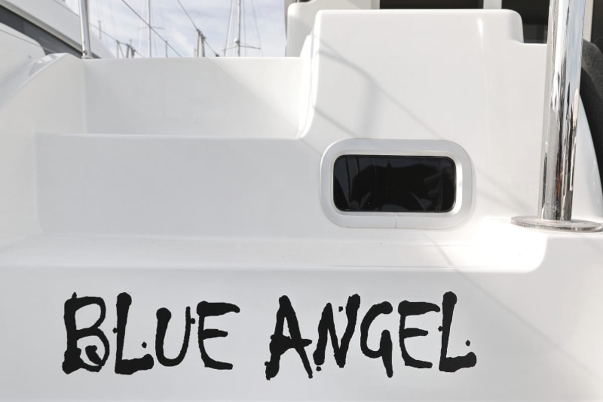 Blue Angel, a Lagoon 40 catamaran at Općina Sukošan, Croatia