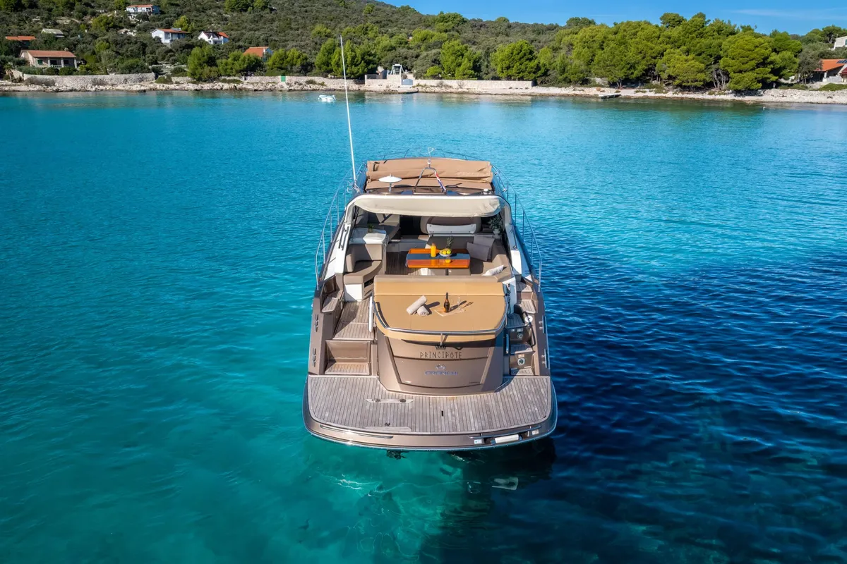 Exterior view of Brown Sugar, a Cranchi M44 HT yacht at Split, Croatia