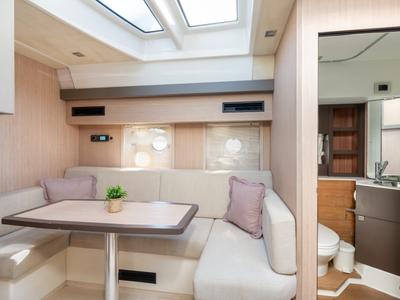 Salon of Brown Sugar, a Cranchi M44 HT yacht at Split, Croatia