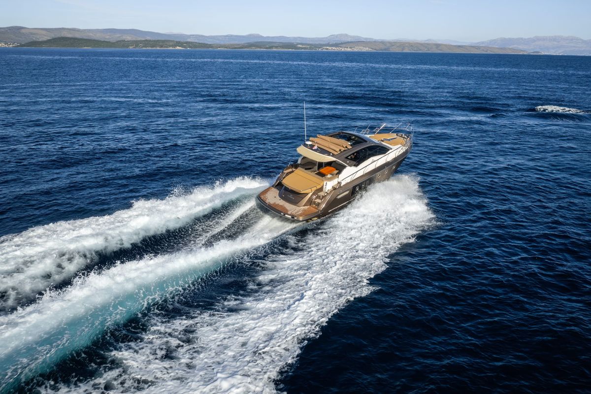 Exterior view of Brown Sugar, a Cranchi M44 HT yacht at Split, Croatia