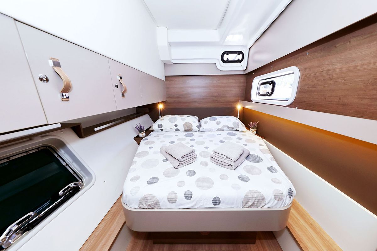 Cabin on Jenny, a Bali Catspace catamaran at Dubrovnik, Croatia