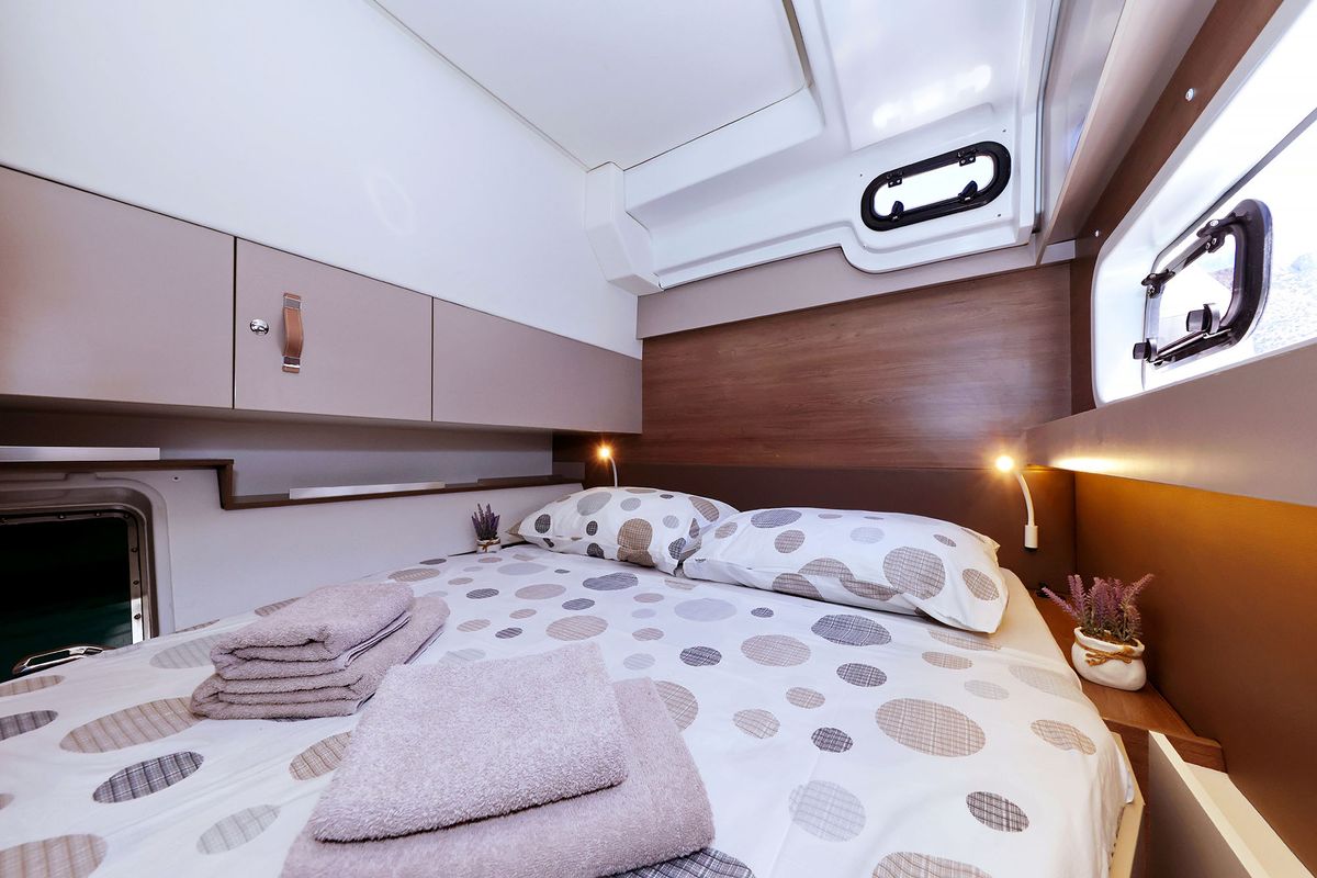 Cabin on Jenny, a Bali Catspace catamaran at Dubrovnik, Croatia