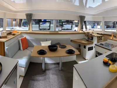 Salon of Dioscuri, a Excess 11 - 4 + 1 + 1 cab. catamaran at Split, Croatia