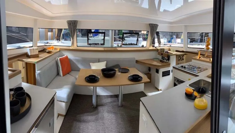 Salon of Dioscuri, a Excess 11 - 4 + 1 + 1 cab. catamaran at Split, Croatia