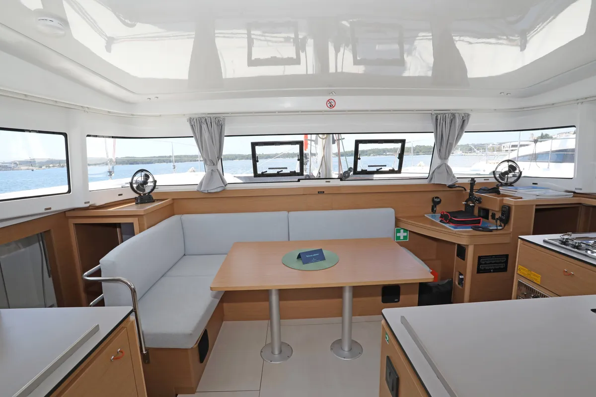Dioscuri, a Excess 11 - 4 + 1 + 1 cab. catamaran at Split, Croatia