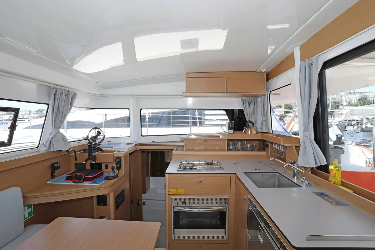 Dioscuri, a Excess 11 - 4 + 1 + 1 cab. catamaran at Split, Croatia