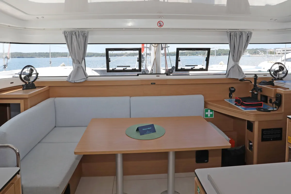 Dioscuri, a Excess 11 - 4 + 1 + 1 cab. catamaran at Split, Croatia