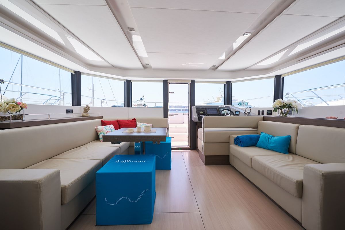 Salon of Good Vibes, a Leopard 53 - OW catamaran at Seget Donji, Croatia