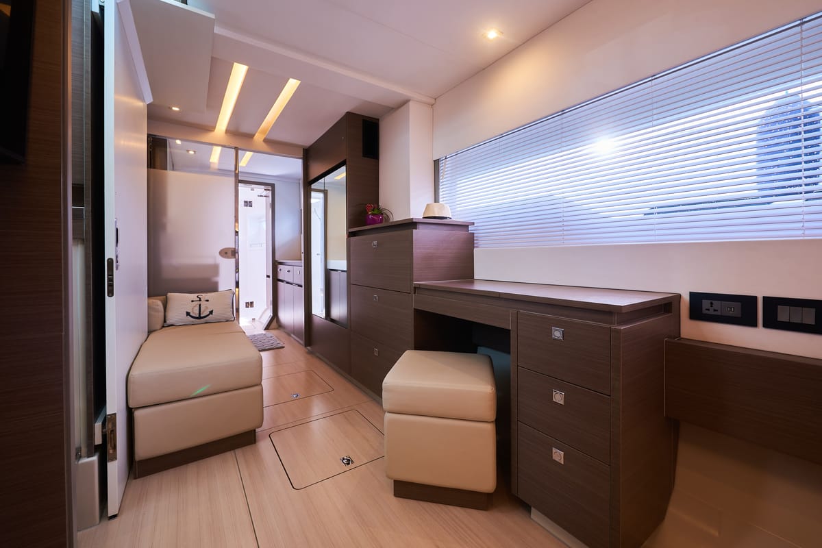 Cabin on Good Vibes, a Leopard 53 - OW catamaran at Seget Donji, Croatia