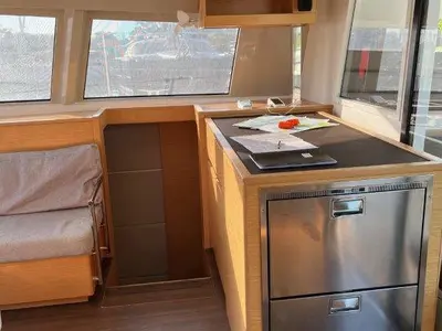 Galley of Mira, a Nautitech Rochefort Nautitech 46 Fly catamaran at Kontokali, Greece