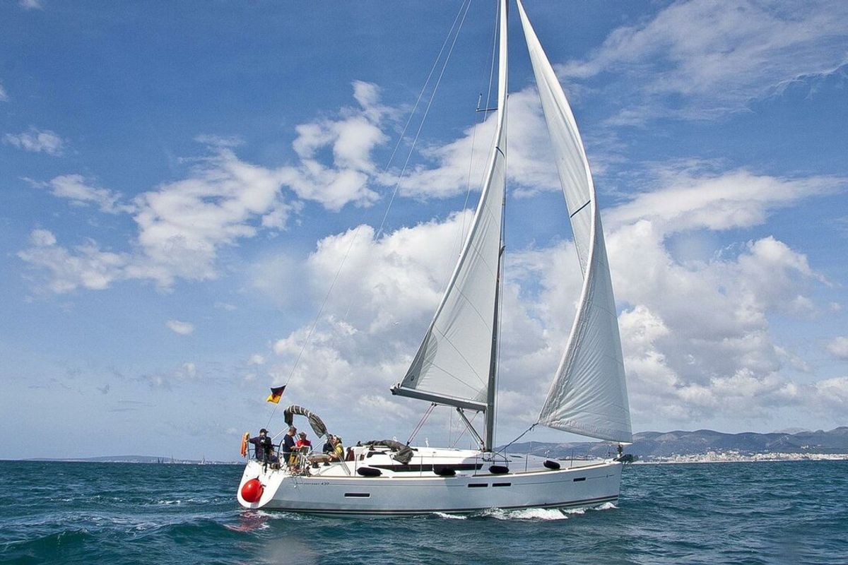 Exterior view of Jason, a Jeanneau Sun Odyssey 439 sailboat at Grad Pula, Croatia