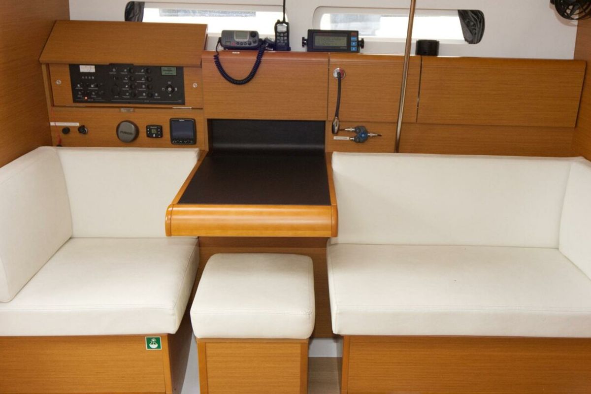 Salon of Jason, a Jeanneau Sun Odyssey 439 sailboat at Grad Pula, Croatia