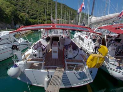 Cockpit of Luce, a Beneteau Oceanis 38.1 sailboat at Dubrovnik, Croatia