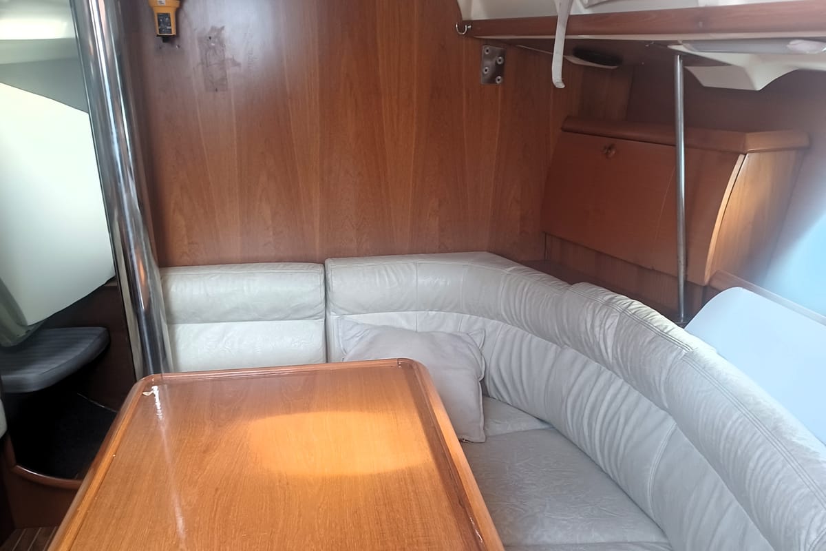Salon of Evina, a Jeanneau Sun Odyssey 40.3 sailboat at Municipal Unit of Lefkada, Greece