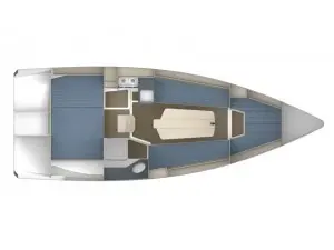 Floor plan of Sirocco, a Northman Maxus 26 Standard sailboat at Port Navalo, France