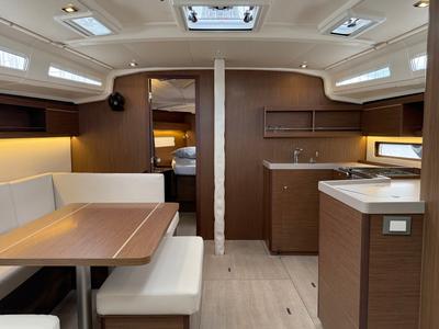 Salon of Hera, a Beneteau Oceanis 40.1 sailboat at Grad Biograd na Moru, Croatia
