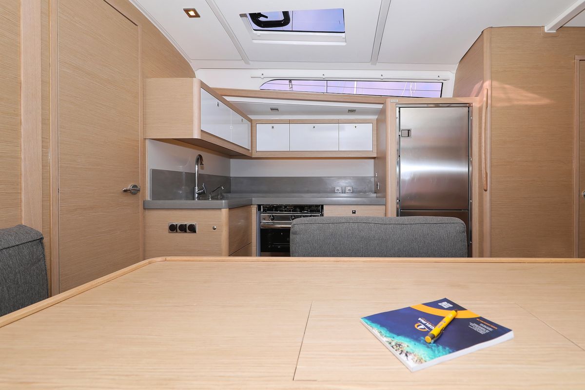 Galley of Odyssey, a Dufour 470 sailboat at Općina Sukošan, Croatia