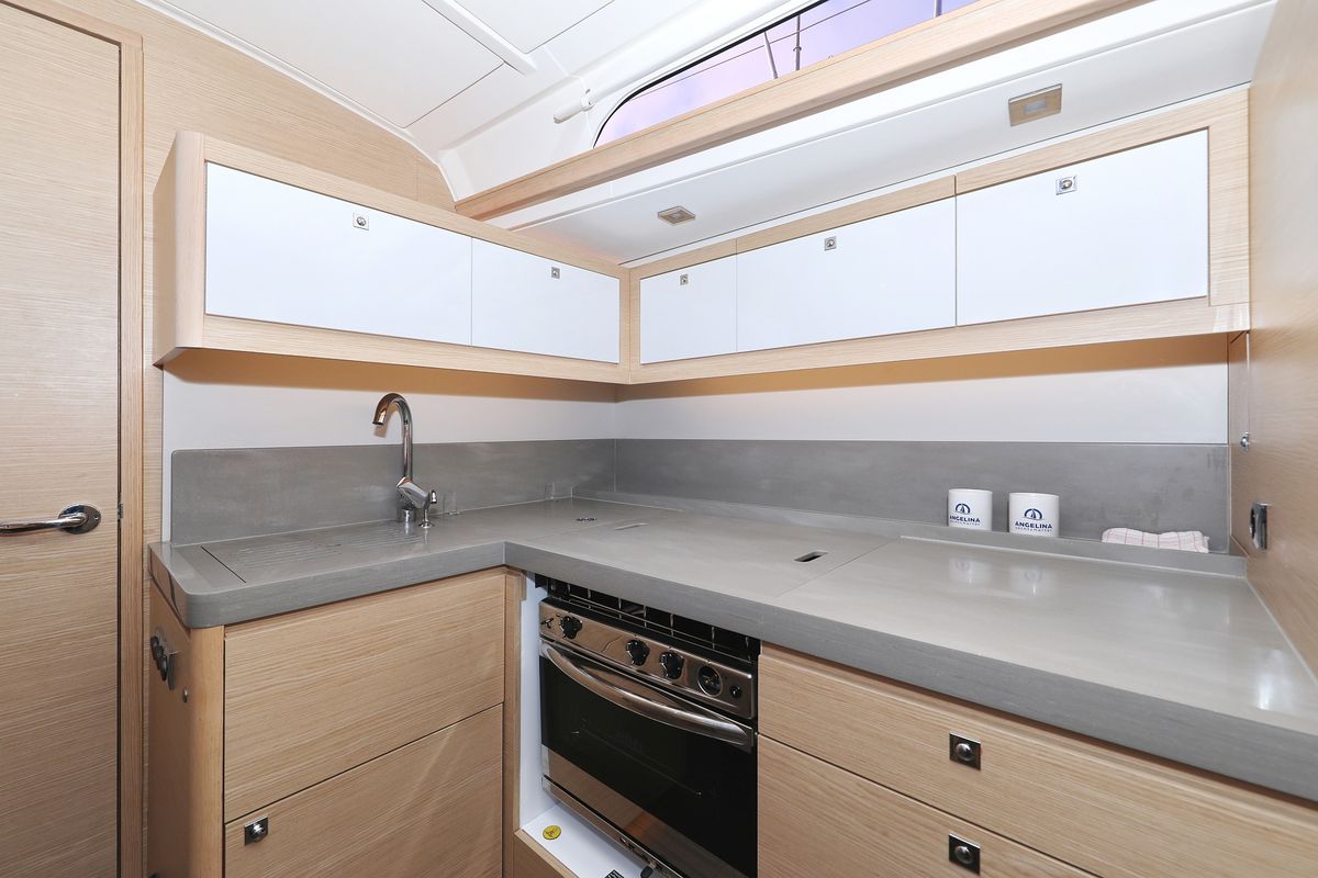 Galley of Odyssey, a Dufour 470 sailboat at Općina Sukošan, Croatia