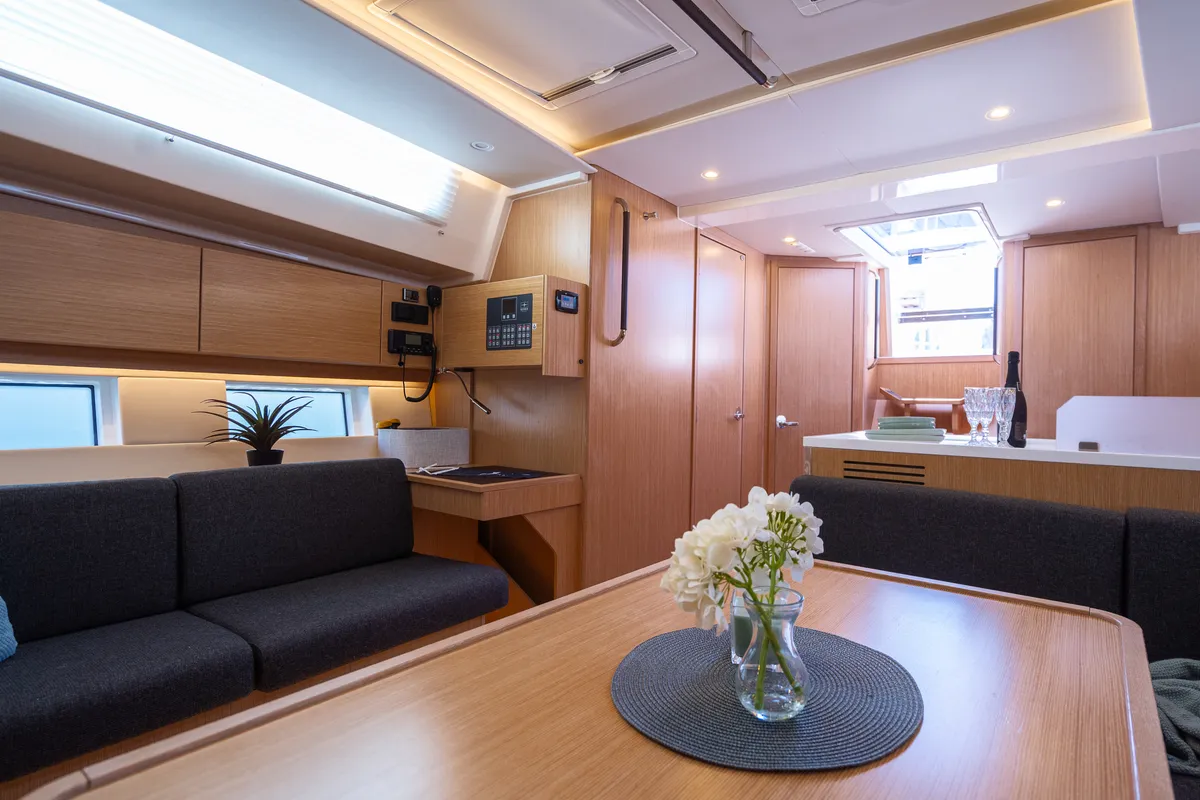 Salon of Aria, a Bavaria C45 Style sailboat at Grad Pula, Croatia