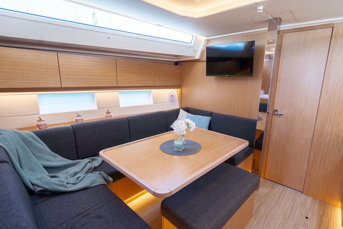 Salon of Aria, a Bavaria C45 Style sailboat at Grad Pula, Croatia